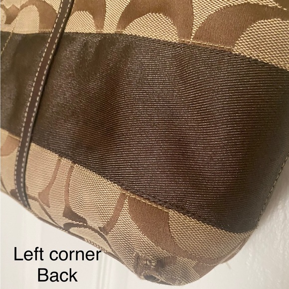 Coach Brown and Tan Canvas Tote Bag - Picture 7 of 14